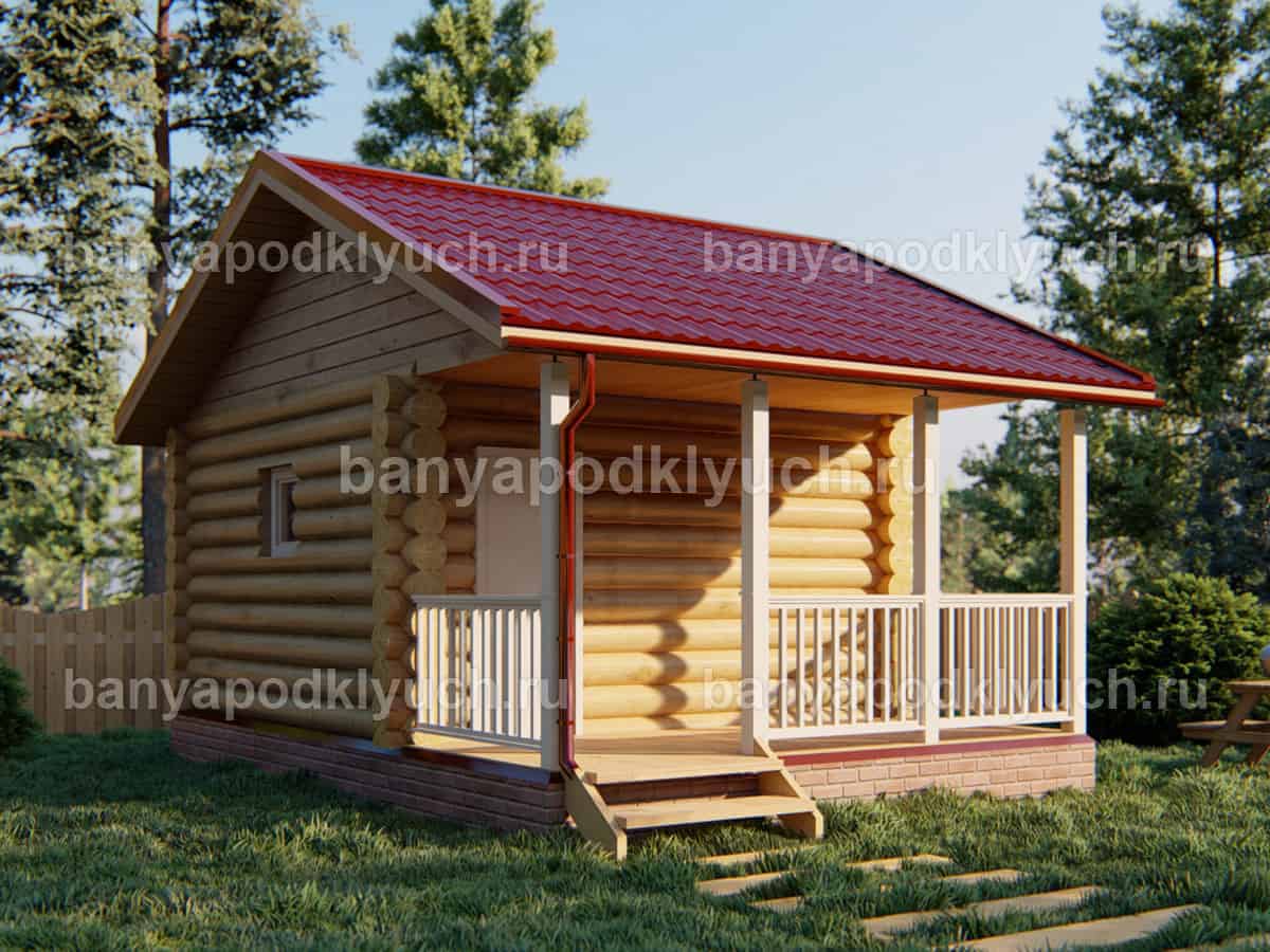 Баня из бревна